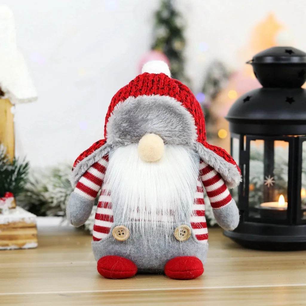 Faceless Dolls Ornaments Nordic Forester Santa Claus Ornaments Christmas Window Decoration - Velora