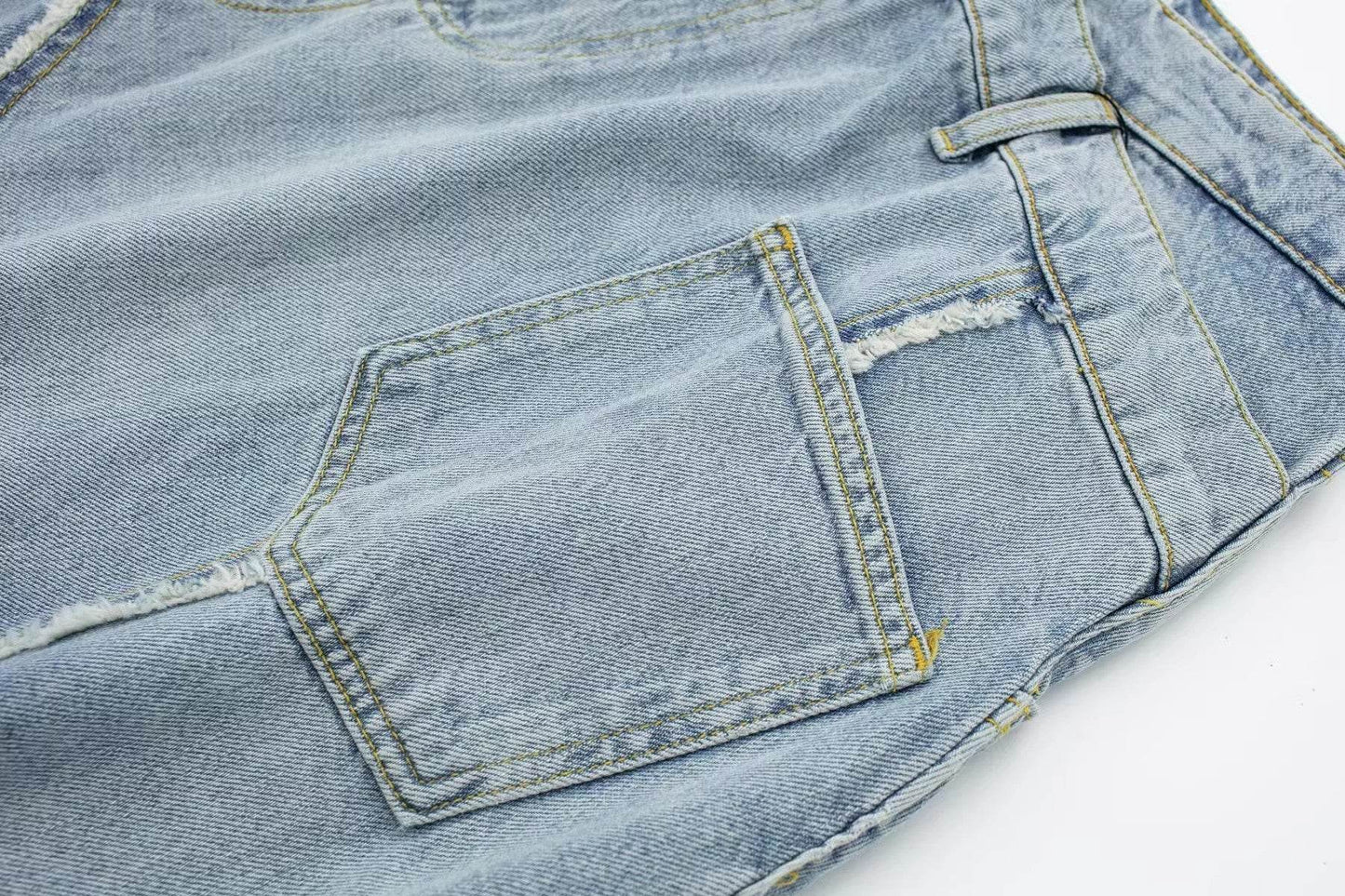 Fashionable Asymmetric High Waist Midi Denim Split Skirt - Velora