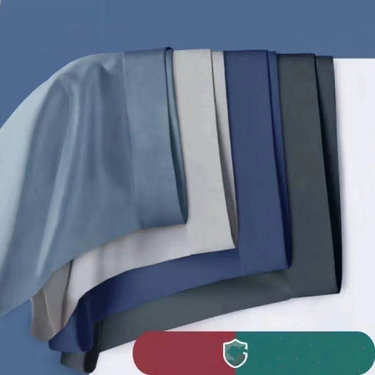 Men's 4-pack Plain Mid waist Boxer Brief Ice Silk Underwear. - Velora