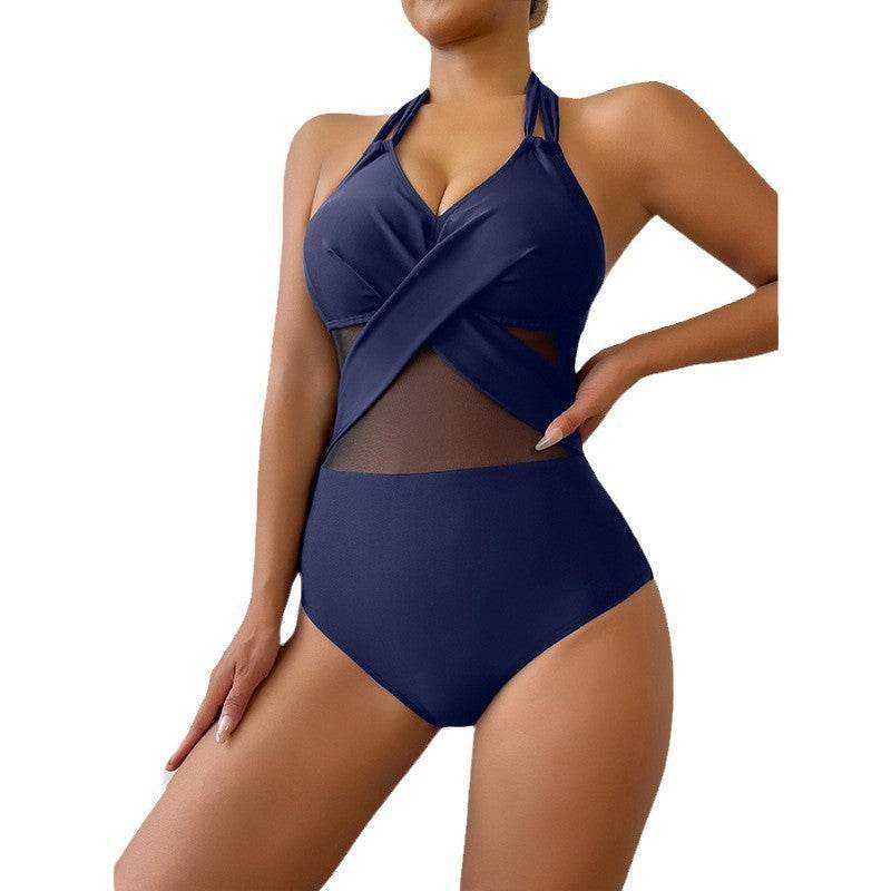 New Fashion One-piece Swimsuit Solid Color - Velora