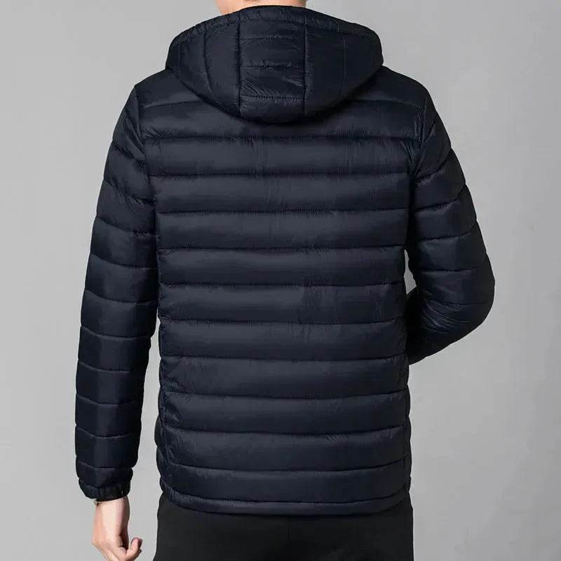 Men's Winter Zip up Hooded Puffer jacket Quilted down coat jacket - Velora