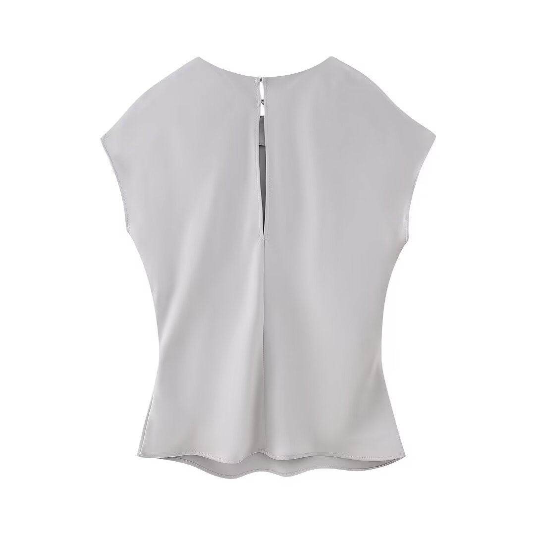 Women's Silk Satin Top Bow Tie Midi Dress - Velora