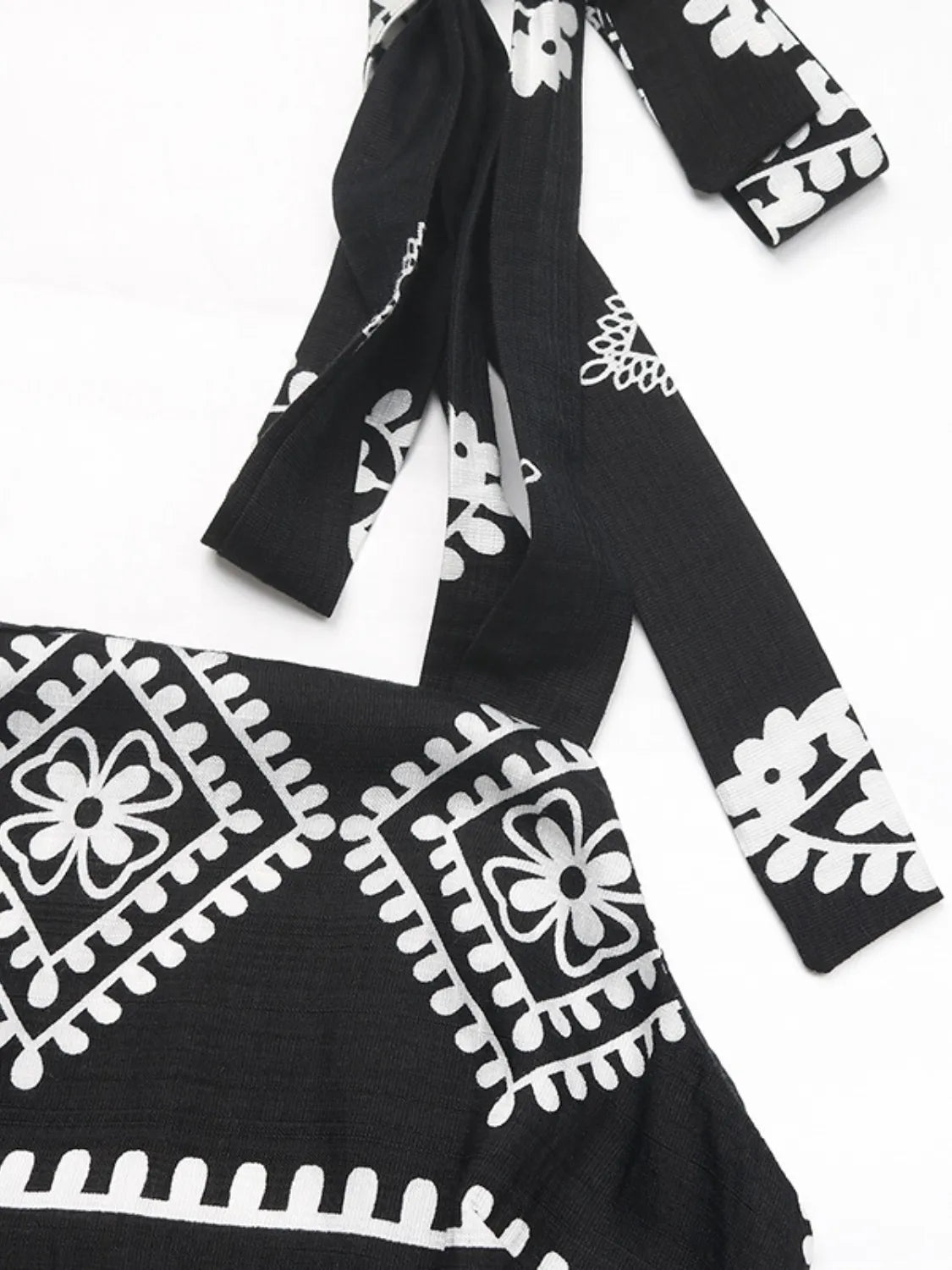 Printed Square Neck Maxi Cami Dress - Velora