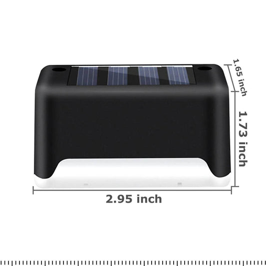 4 Solar LED Bright Deck Lights Outdoor Garden Patio Railing Decks Path Lighting Outdoor Garden Light Deck Lamp Solar Stairs Light - Velora
