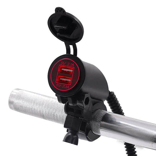 4.2A Dual USB Mobile Phone Motorcycle Car Charger - Velora