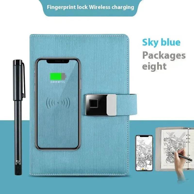 Handwriting Paper Screen Synchronization Smart Fingerprint Lock A5 Notebook - Velora