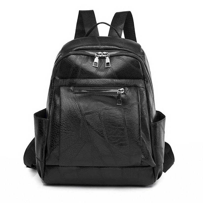 Portable Fashion Simple And Lightweight High School Leather Backpack - Velora