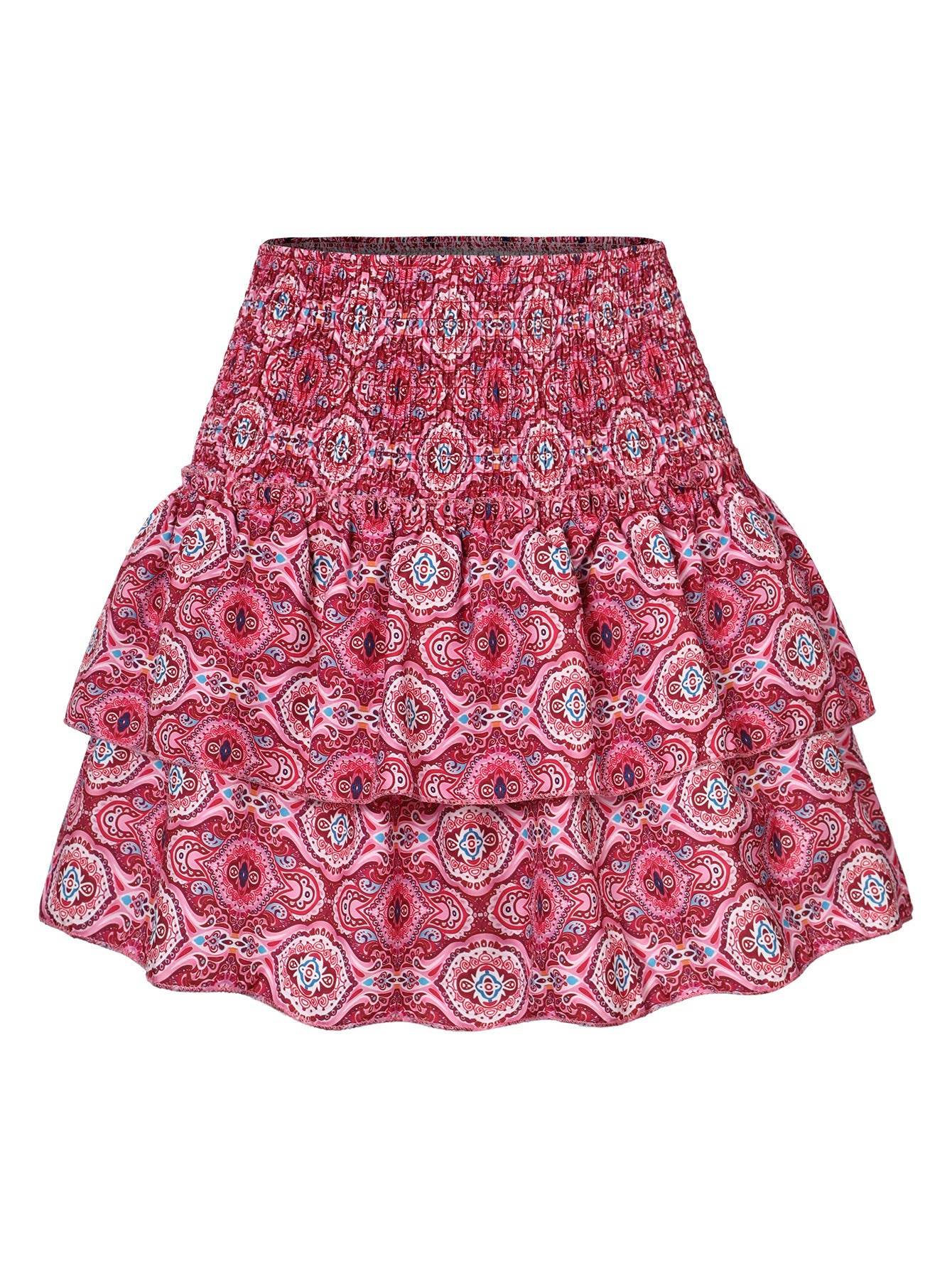 Leisure Versatile Lotus Leaf Women's Mini layered Skirt - Velora