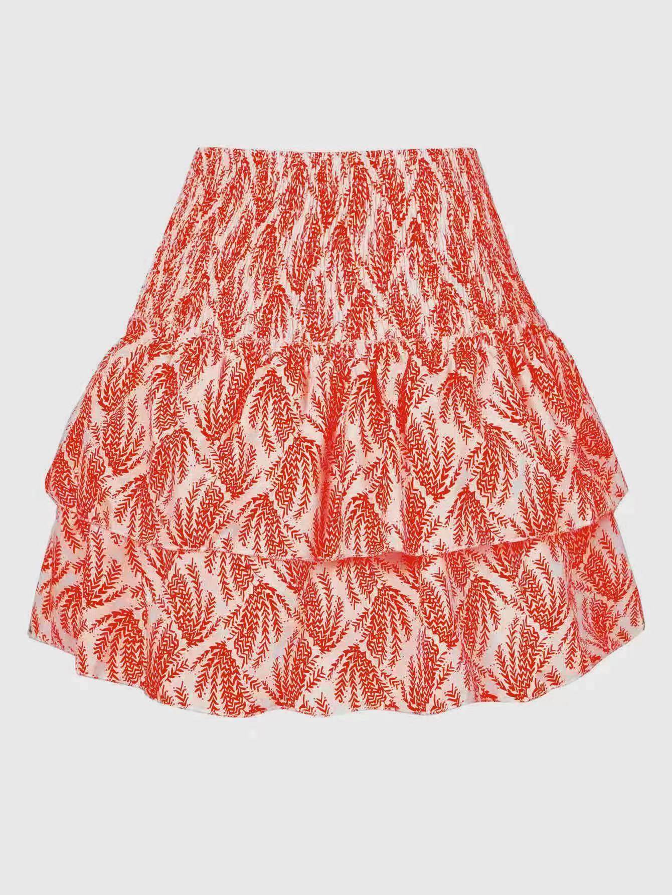 Leisure Versatile Lotus Leaf Women's Mini layered Skirt - Velora