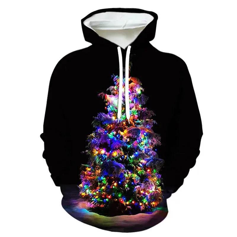 Men's And Women's Fashion Casual Printed Sports Off Hoodie Christmas Sweater pullover sweatshirt - Velora