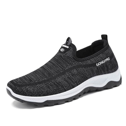 Men's Shoes Casual Flying Woven Men's Shoes Lazy Walking Shoes Casual Dad Shoes Old Beijing Cloth Shoes - Velora