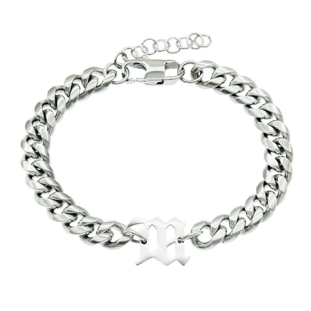 Titanium Steel Cuban Link Chain Bracelet - Velora