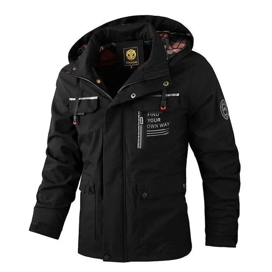 Men's Assault Jacket Spring And Autumn Thin Single Layer Waterproof Windbreaker Outdoor Sports Cargo Coat - Velora