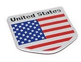 Alloy National Flag Car Decoration  Metal Car Sticker Velora