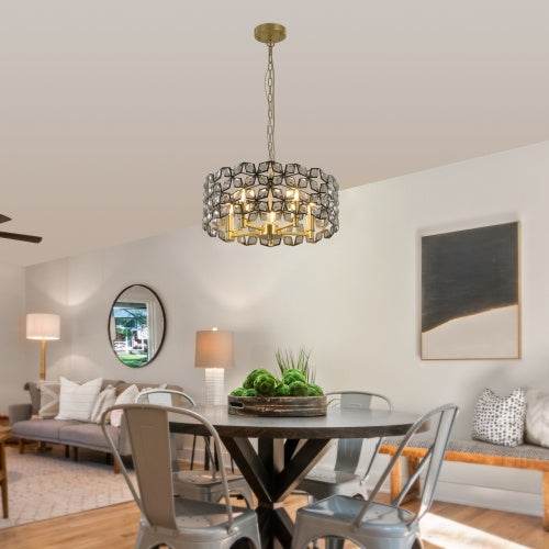 Modern Crystal Chandelier, Suitable For Living Room Round Crystal Lamp Luxury Home Decoration Lamps - Velora
