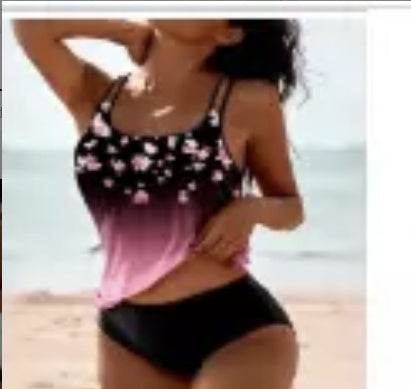 Vintage Printed Split High Waist Conservative Swimwear - Velora