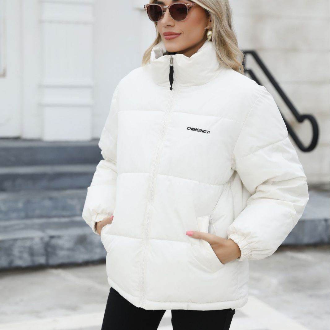 Winter Coat Women Casual Windproof Down Cotton Coat Warm Thickened Jacket Solid Outwear All-match Loose Tops Clothing - Velora