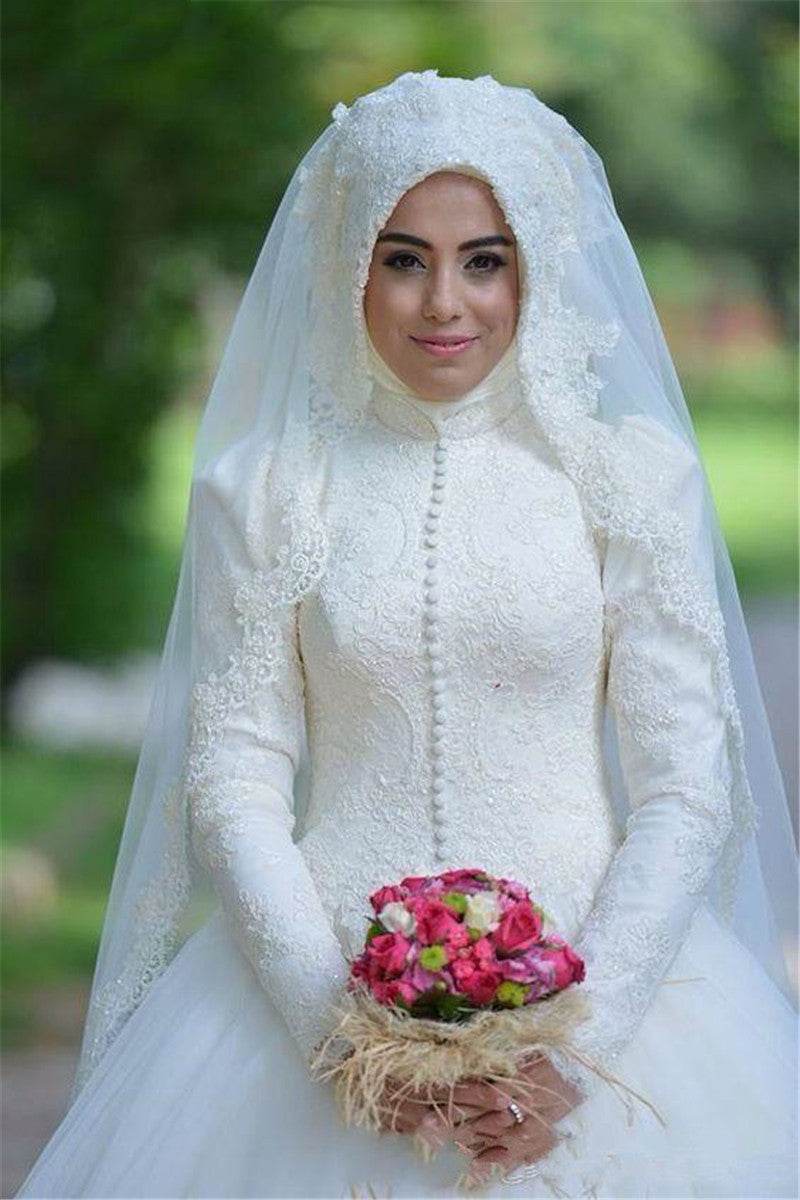 Women's Lace Fashion Personality Muslim Wedding Dress - Velora