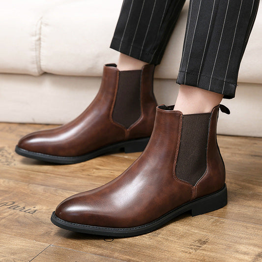 Autumn And Winter Fleece-lined Men's Plus Size Fashion Short Boots Velora