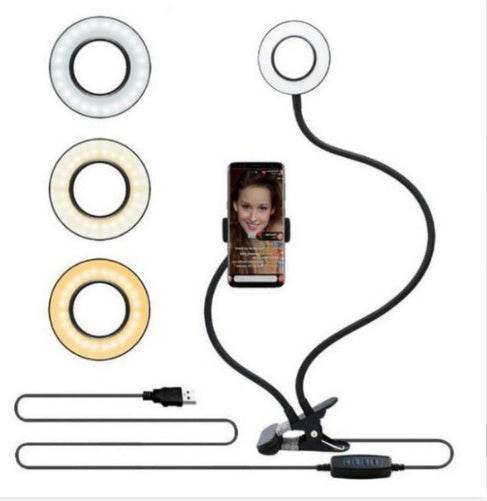 Live Streaming Light - LED Selfie Ring Light for Live Adjustable Makeup Light-8cm Stand - Velora