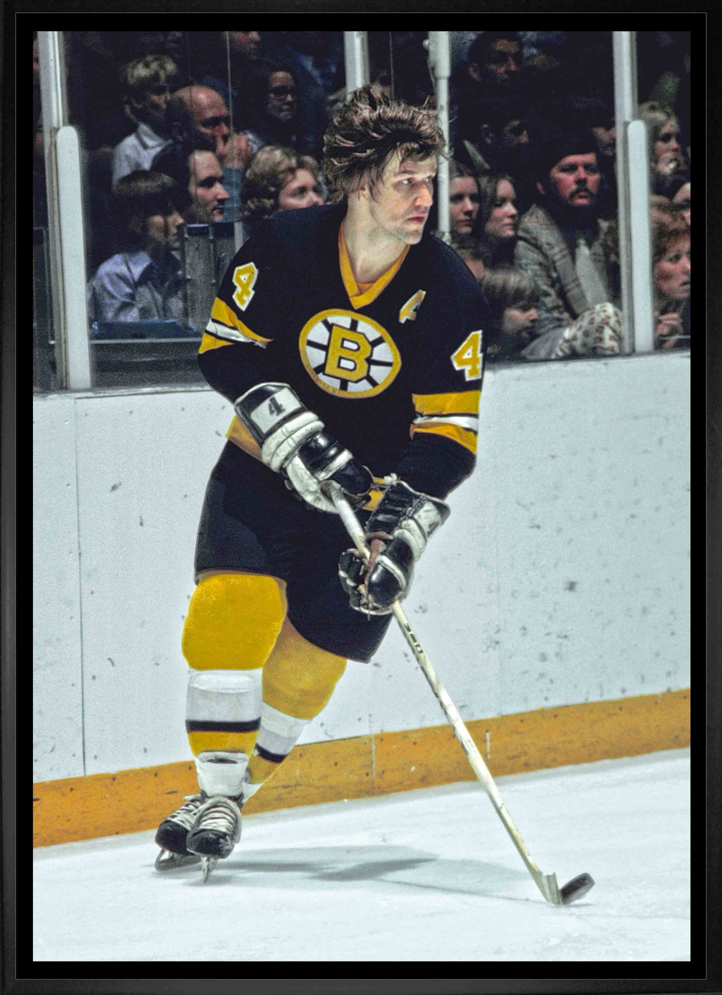 Bobby Orr Boston Bruins Framed 20x29 Skating With Puck Canvas Frameworth Sports Marketing
