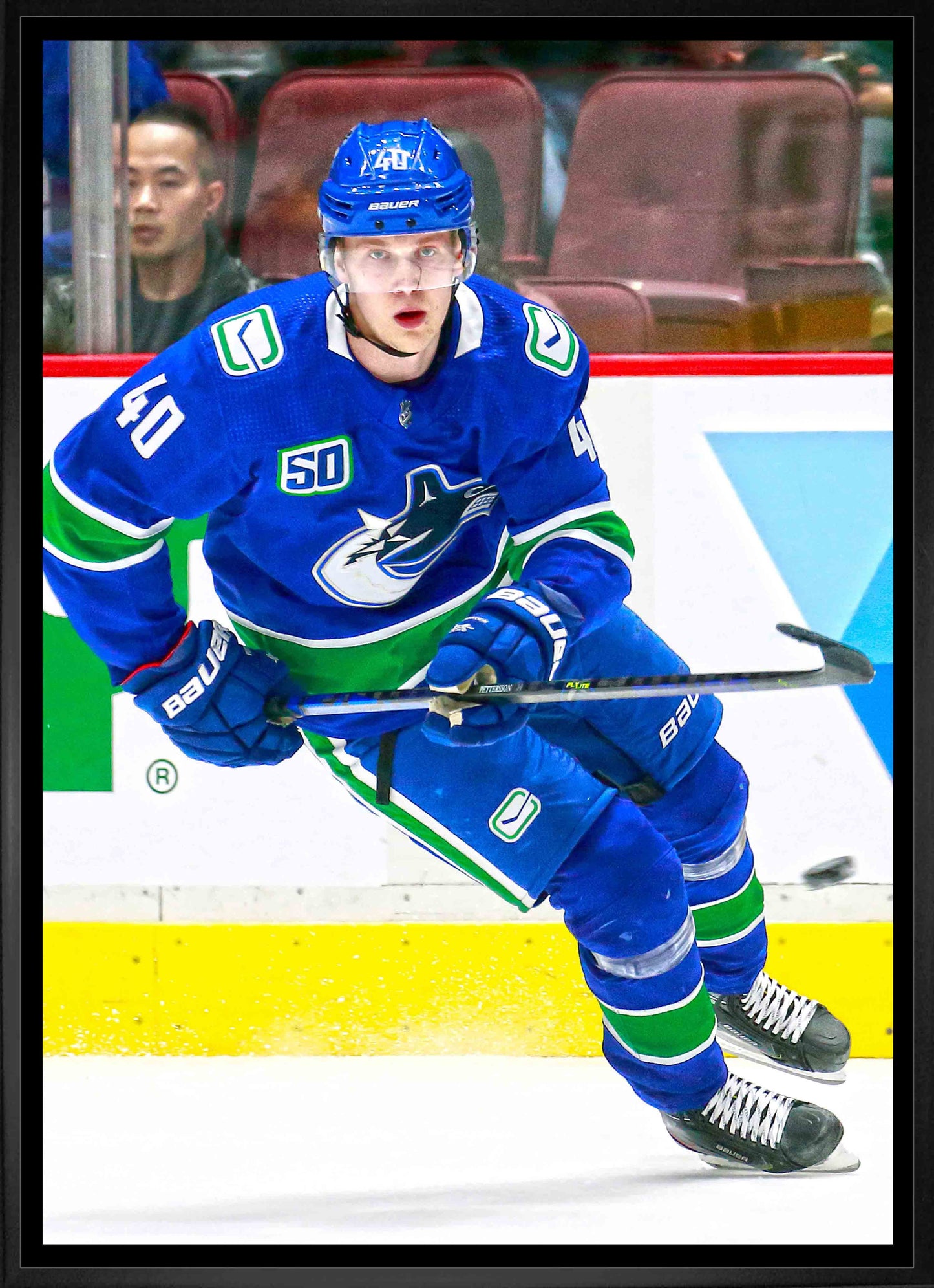 Elias Pettersson Vancouver Canucks Framed 20x29 Skating Canvas Frameworth Sports Marketing