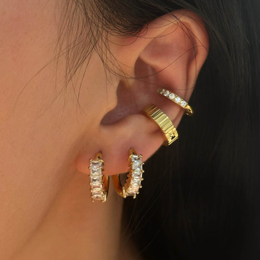 Fashionable INS Retro Titanium Steel Minimalist Small Zircon Earrings Ear Accessories For Her - Velora