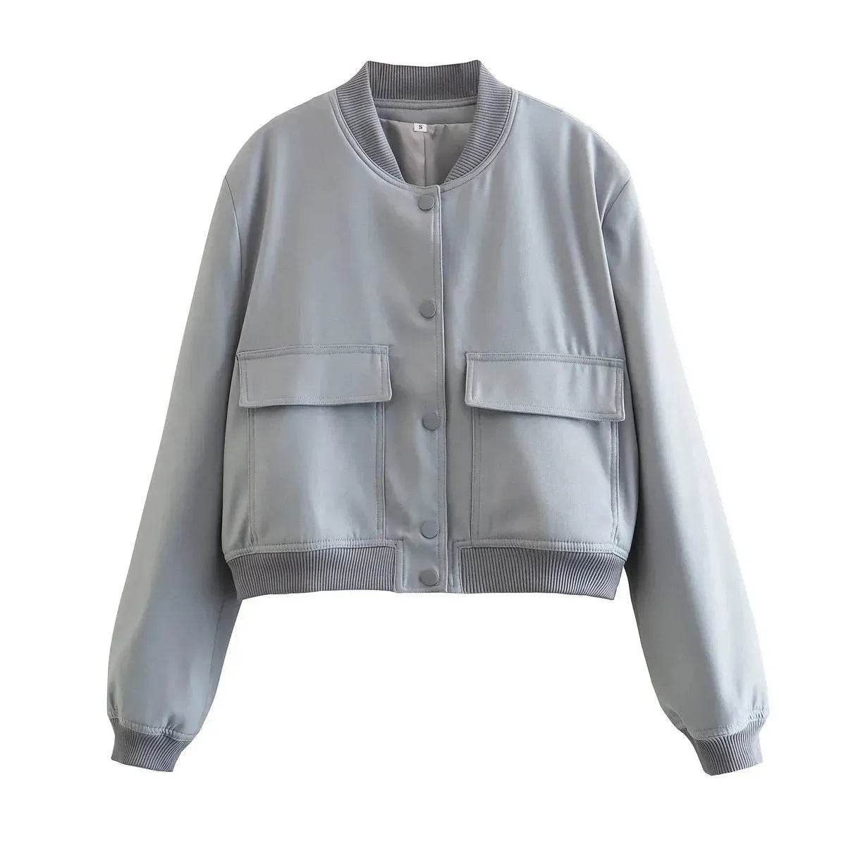 Fall Single Breasted Cashmere Cropped Jacket for women - Velora