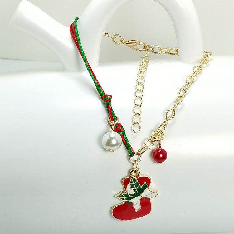 New Christmas Snowman Santa Claus Tree Snowflake Elk Bracelet Christmas Gift Charm Bracelet Chain Pendant For Women New Year Fashion Gift - Velora