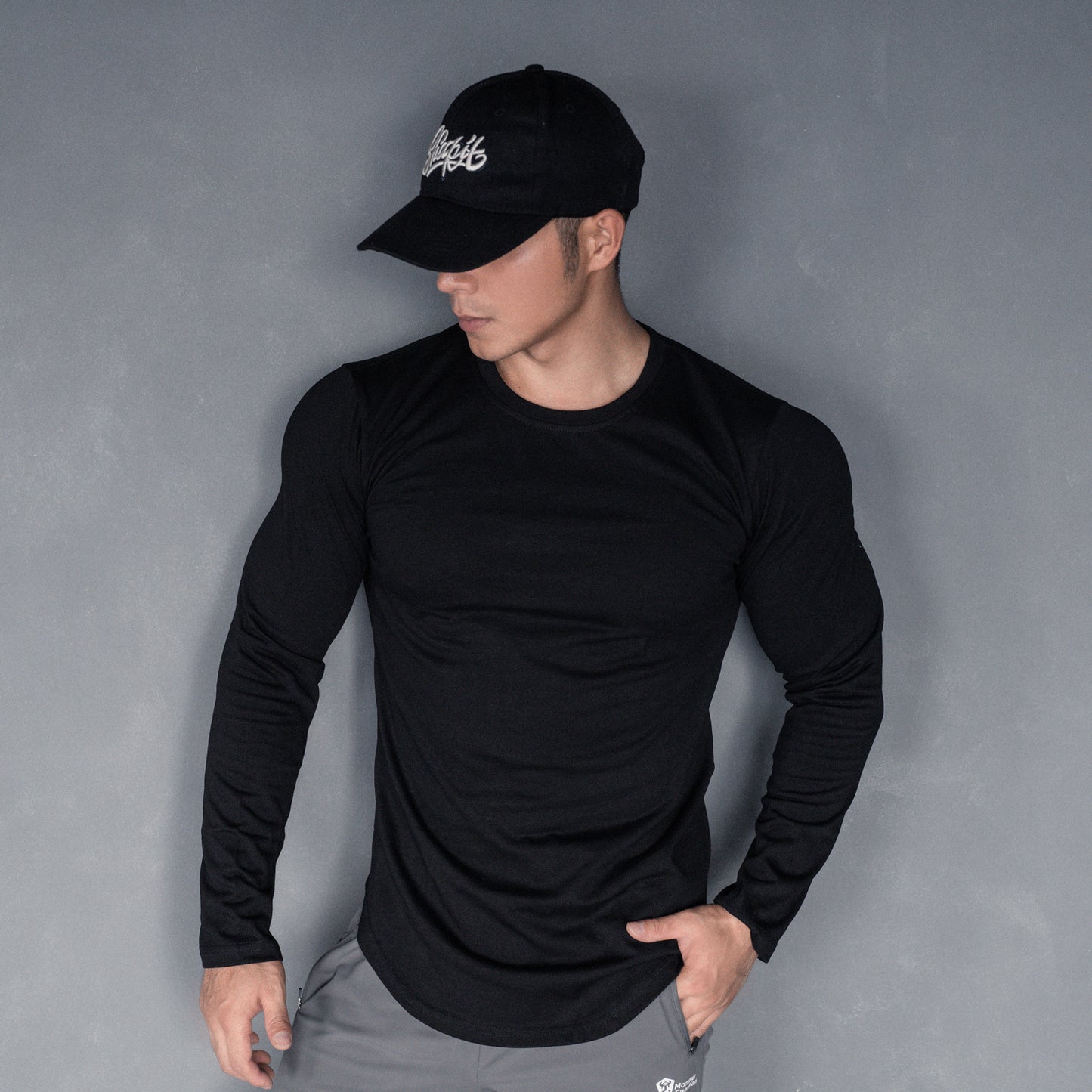 Men's Sports Casual Solid Color Long Sleeve Base