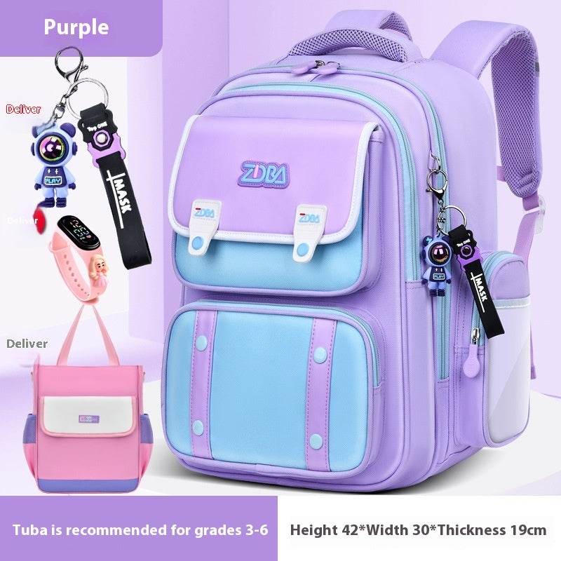 Elementary School Spine Protection Backpack Water resistant School bag - Velora