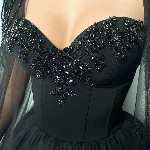 Black Evening Gown Daily Style - Velora
