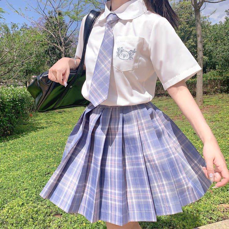 Student Jk Plaid Skirt Preppy Style Mini Pleated Kilt Skirt - Velora