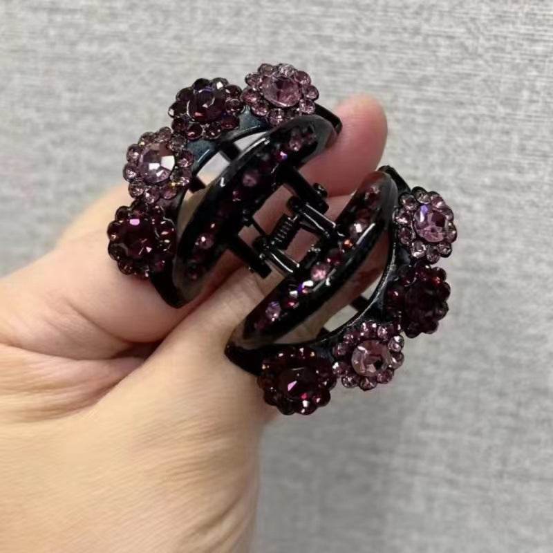 Rhinestone Flower Hair Clip – Korean Style Barrette