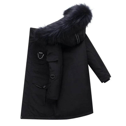 Children's Down Jacket Windproof Thick Fur Collar Winter Coat Jacket - Velora
