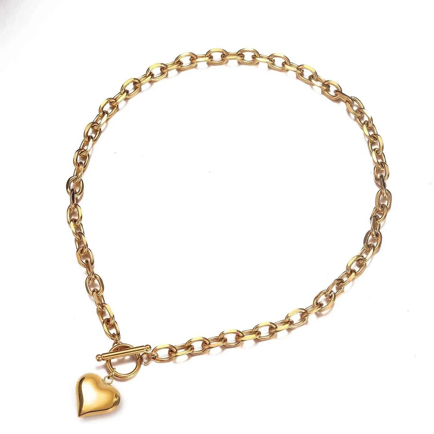 Personalized Punk Stainless Steel Peach Heart Pendant Hemp Flowers Valentine Necklace - Velora