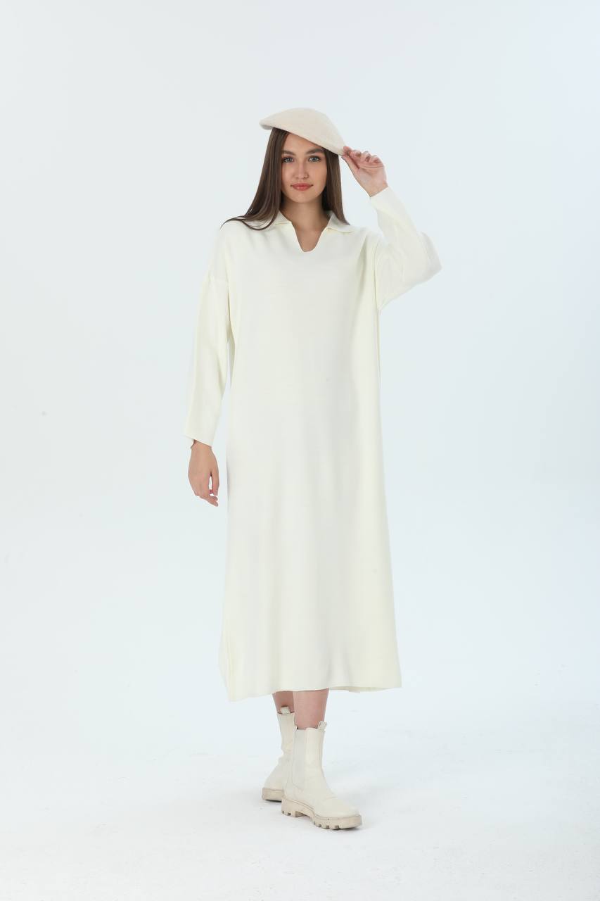 Collared Long Dress - Velora