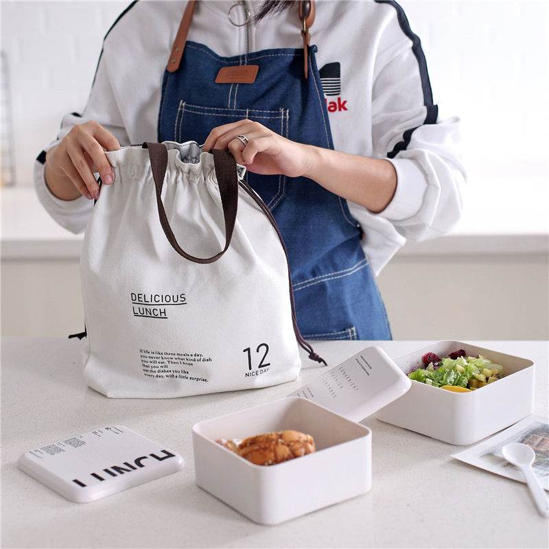 Women Drawstring Tote Lunch Bag - Velora