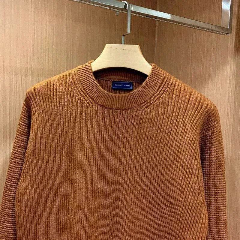 Autumn Fashion Knitted Woolen Thick Round Neck Pullover Sweater for men - Velora
