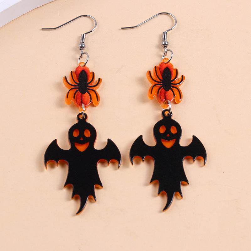 European And American Halloween Series Acrylic Earrings Color - Velora