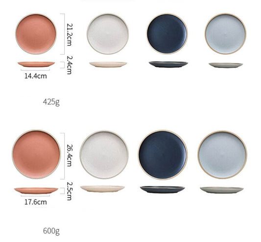 Pure color matte ceramic plate - Velora