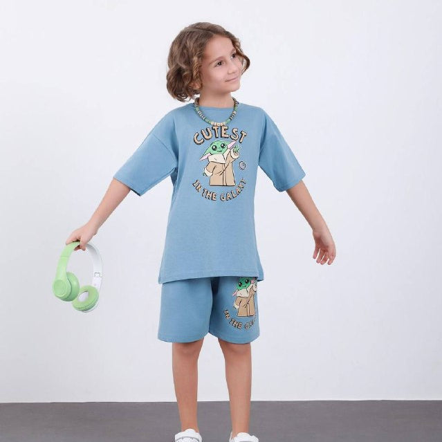 Space Bros Boys Shorts Set