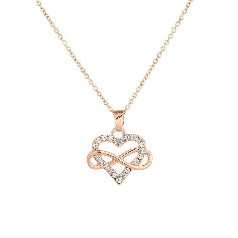 Unlimited Love Necklace Women Wrapped Love Valentine's Day Gifts All Match High-grade Can Not Be Dropped Collarbone Chain - Velora