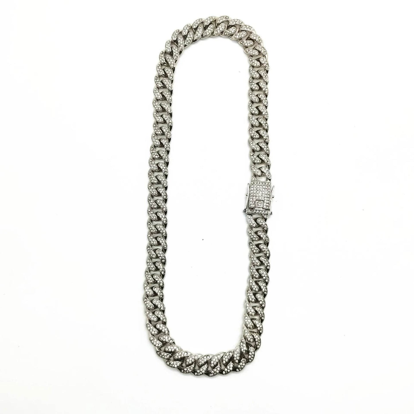 Alloy Line Cuban Link Chain Diamond Bracelet - Velora