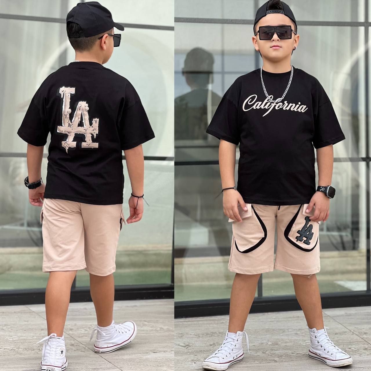California Boy Shorts Set & Hat