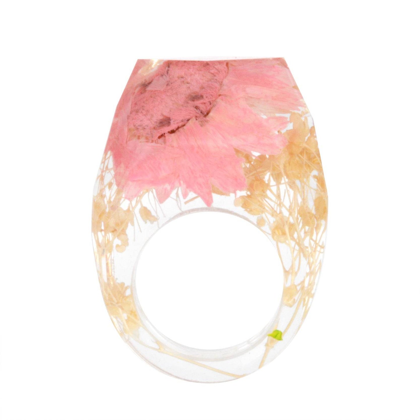 Dried Flower Resin Forest Handmade Dried Flower Epoxy Ring - Velora