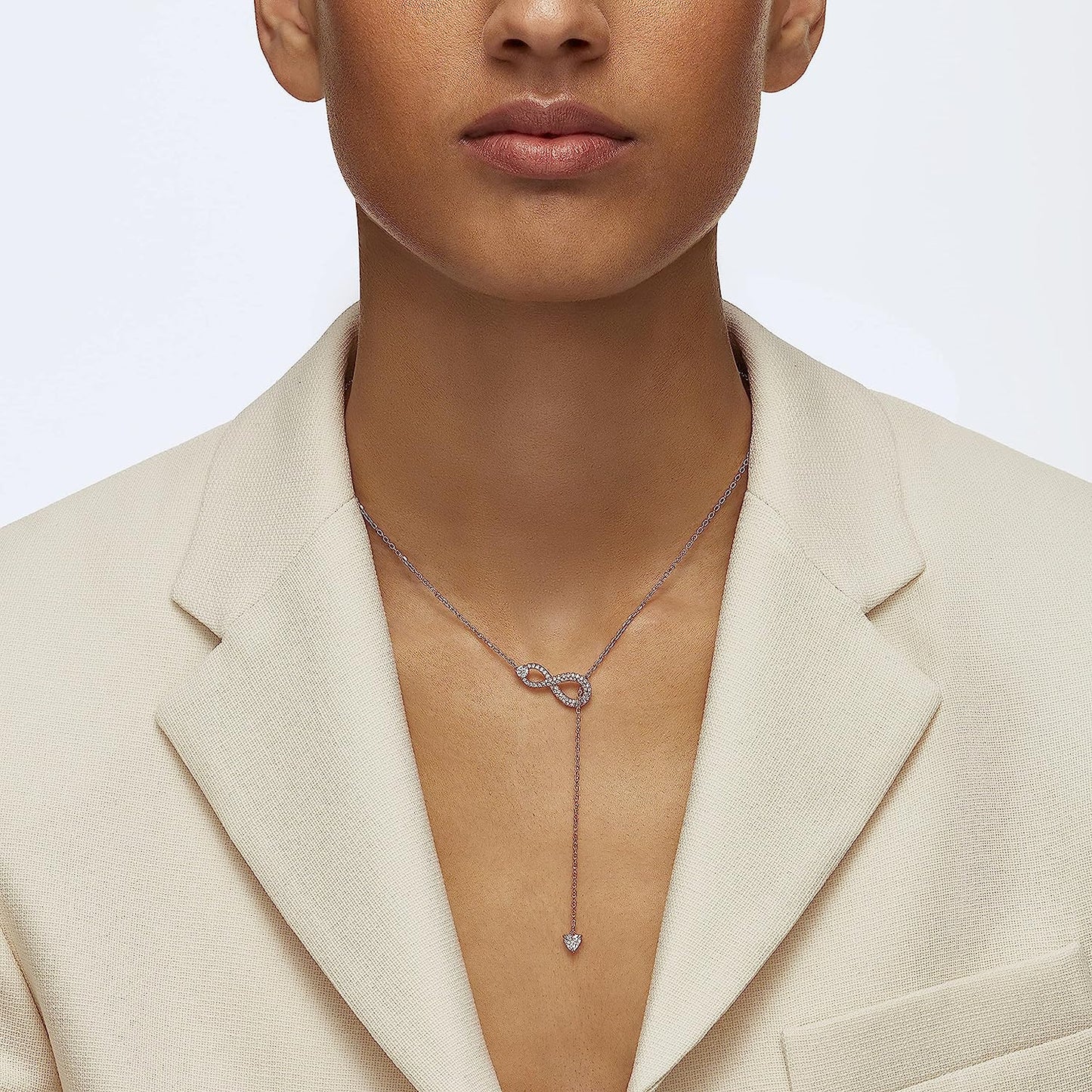 Women's Y-shaped Eternal Love Necklace with Swarovski Crystals