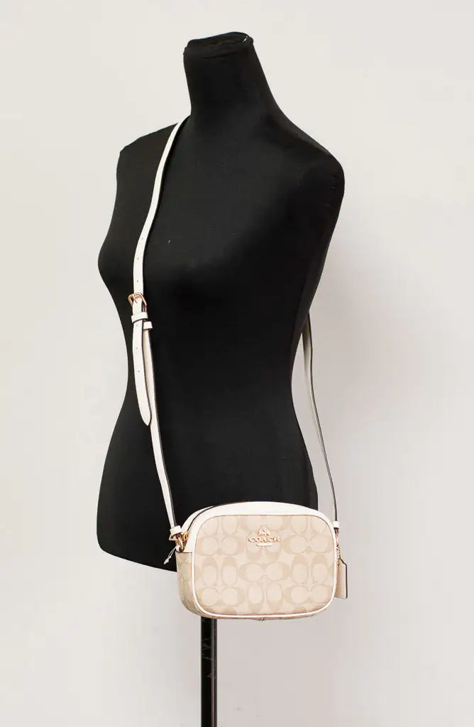 Coach Jamie Mini Coated Canvas Crossbody in Khaki/Chalk