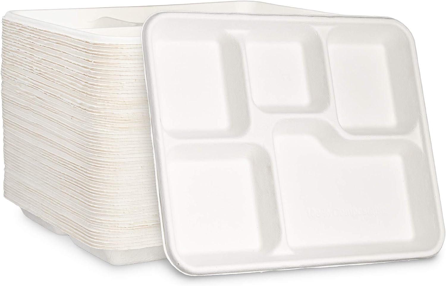 5 Compartment Dish - Bagasse - Velora