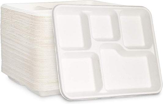 5 Compartment Dish - Bagasse - Velora
